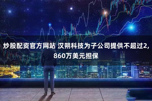 炒股配资官方网站 汉朔科技为子公司提供不超过2,860万美元担保