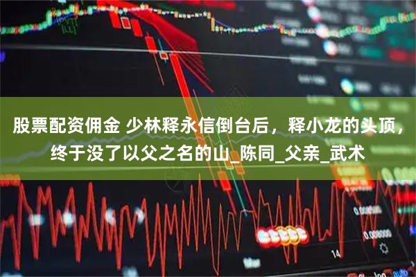 股票配资佣金 少林释永信倒台后，释小龙的头顶，终于没了以父之名的山_陈同_父亲_武术